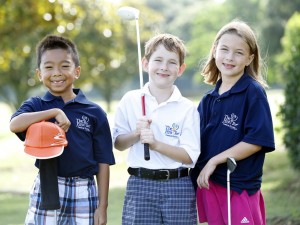 3 Students with Clubs